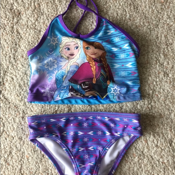 little girl frozen swimsuit